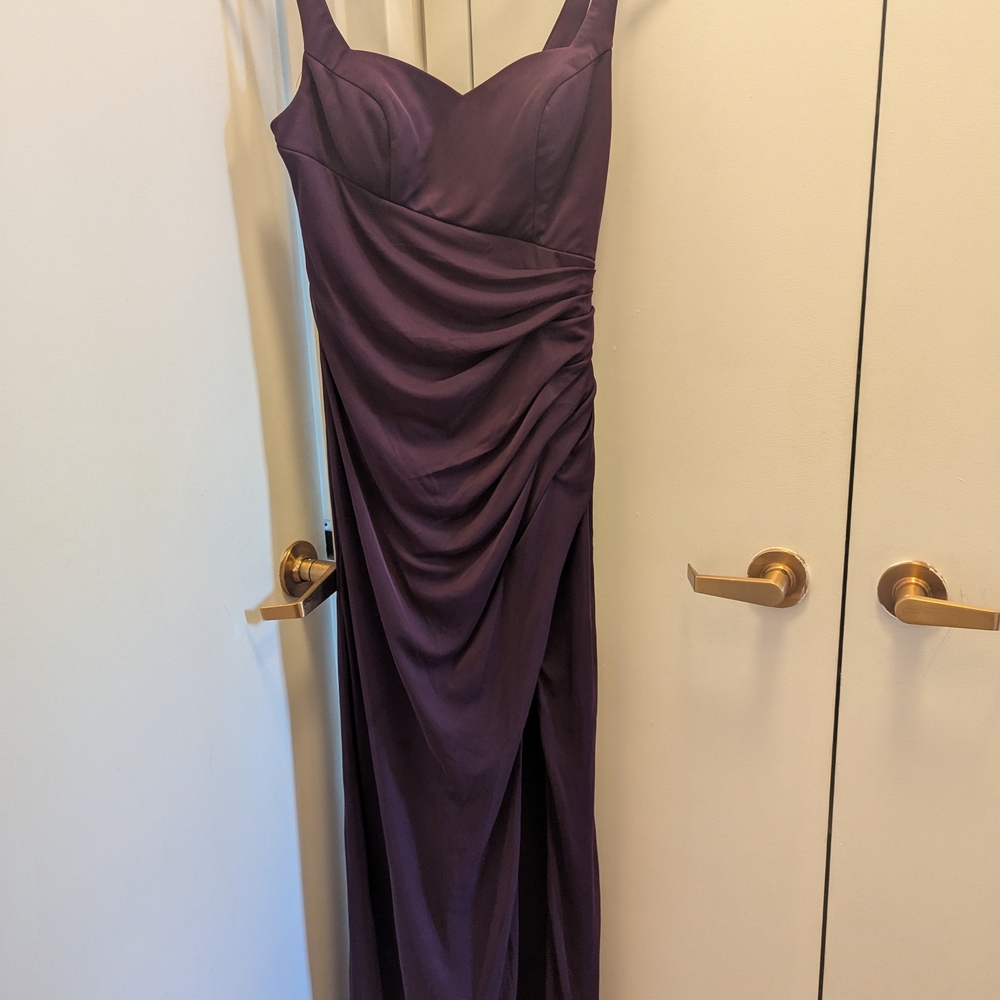 Azazie Deep Purple Maxi Dress